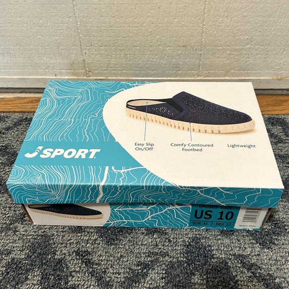 Jsport Ladies' Floral Mule, Navy Blue (10) - Picture 2 of 12